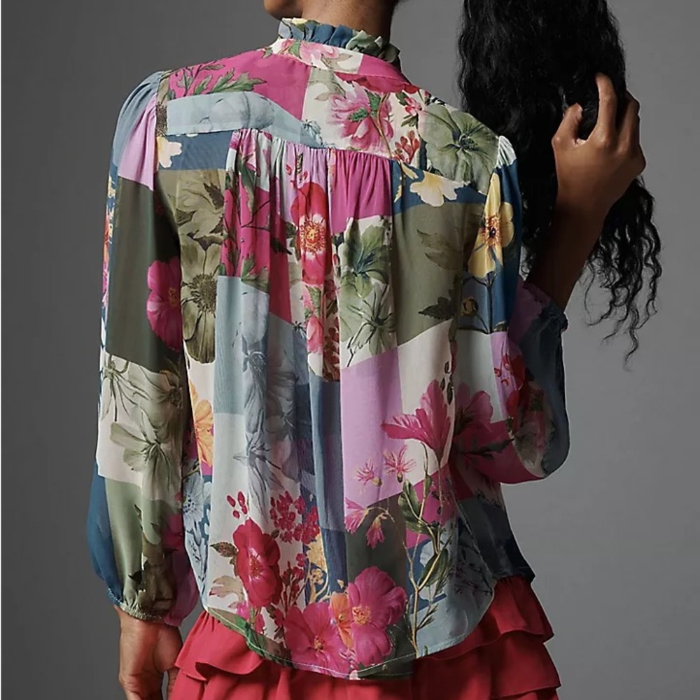 Anthropologie Estela Sheer Blouse size small - Picture 3 of 4